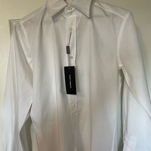 New With Tags Mens Dolce & Gabbana White Dress Shirt Neck Size: 15 1/2